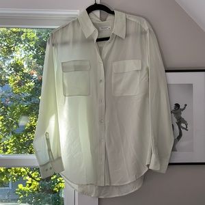 NWOT silk Equipment top